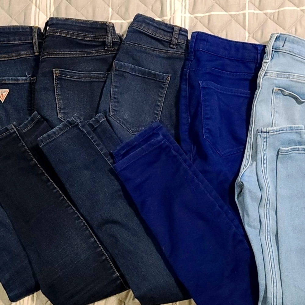 5 Pairs of skinny pants / jeans US 25 , XS